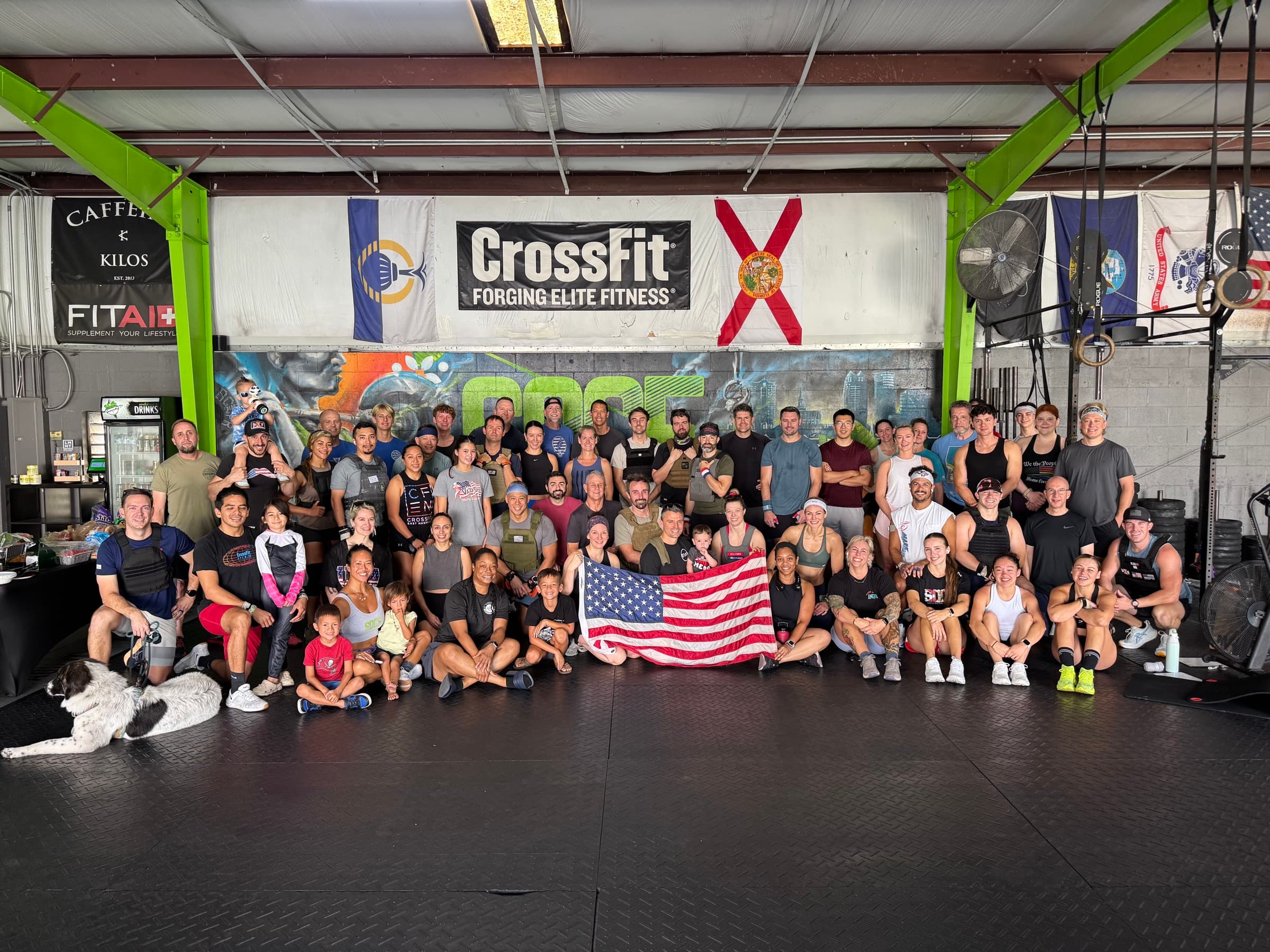 The South Orlando CrossFit community gathered for the Memorial Day Murph workout